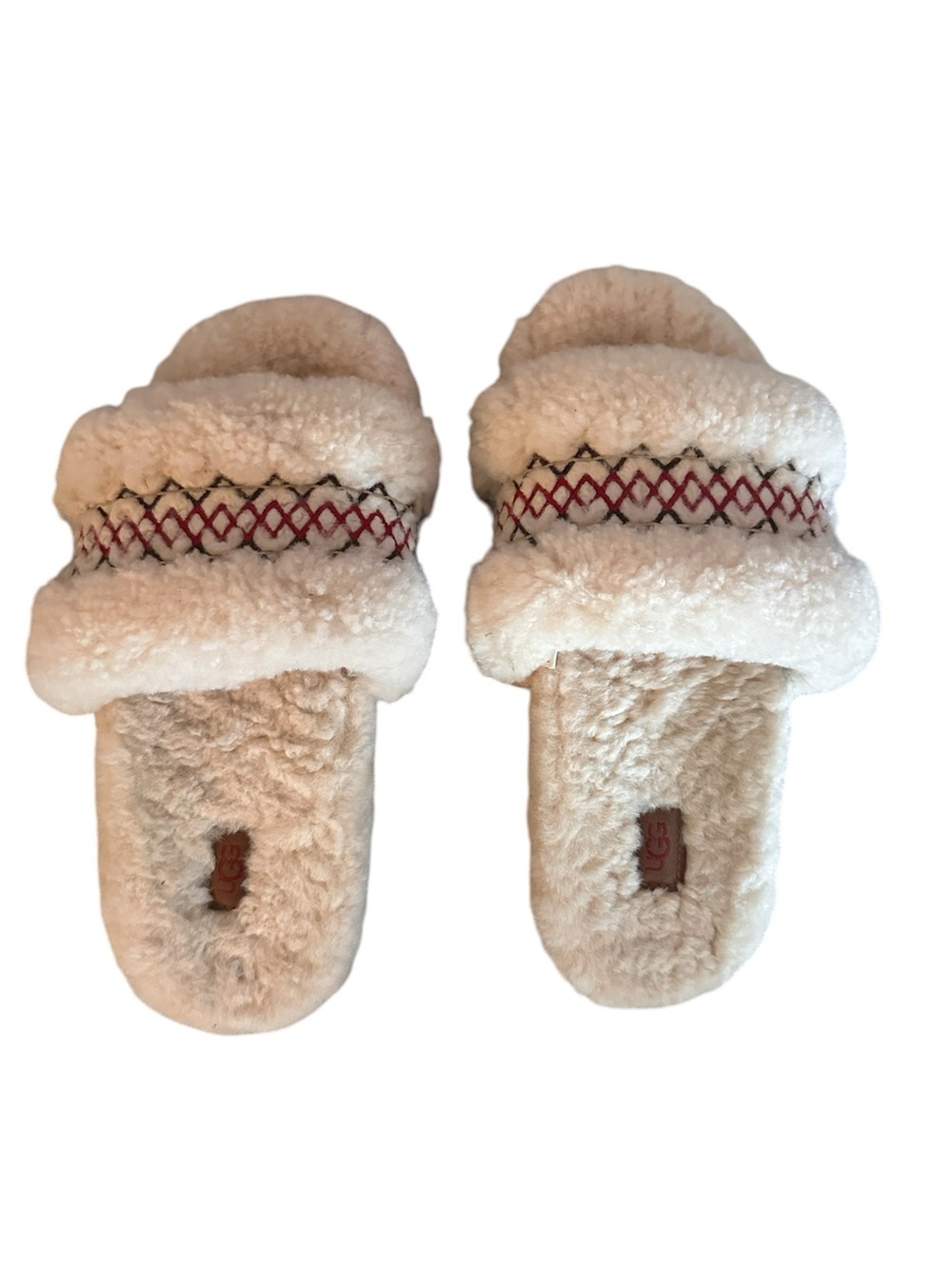 UGG Cream Shearling Cozetta Slipper
Heritage Braid Natural  Size 7